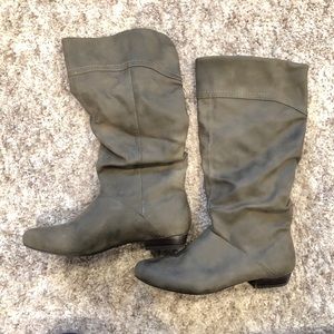 Gray  Tall Boots (NEVER WORN)